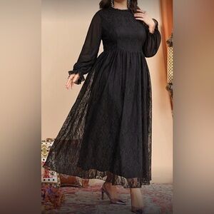 Elegant Black Lace Dress